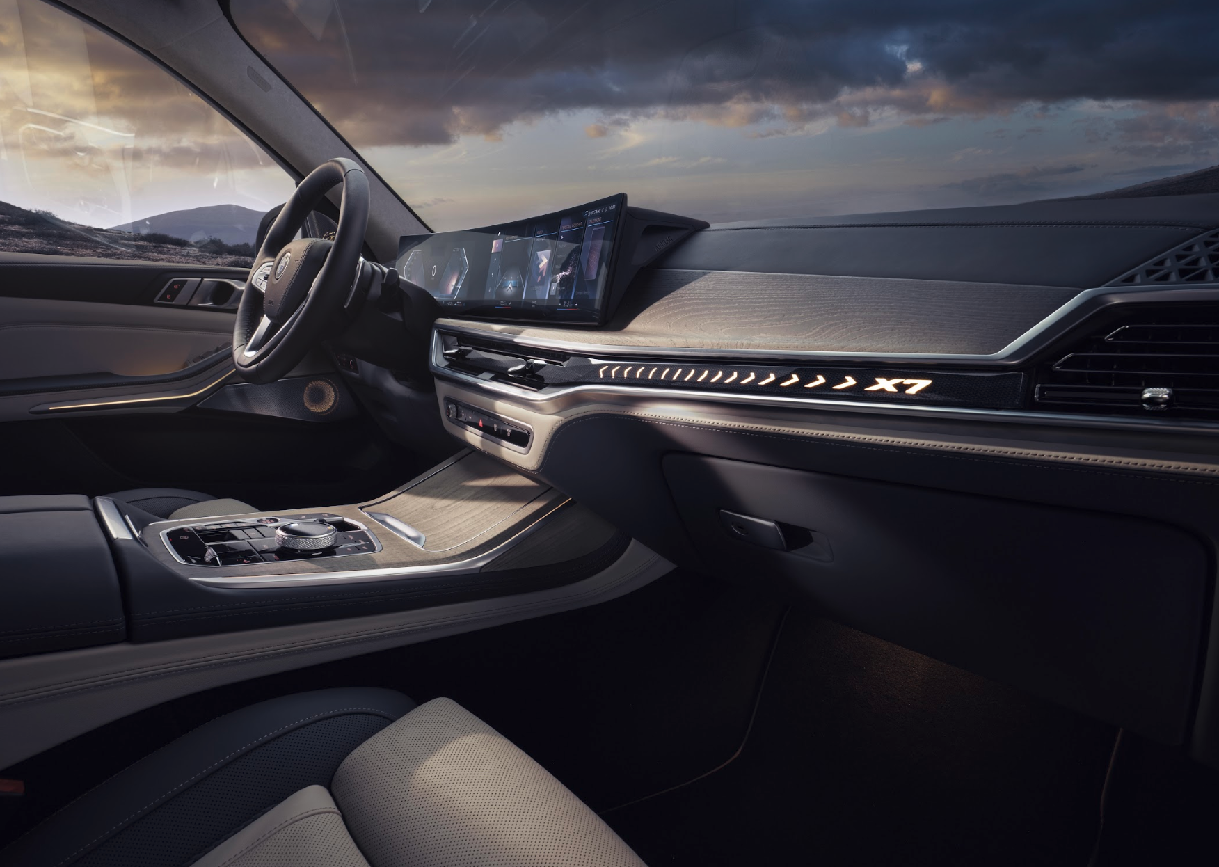 màn hình cong và tầm nhìn của BMW X7